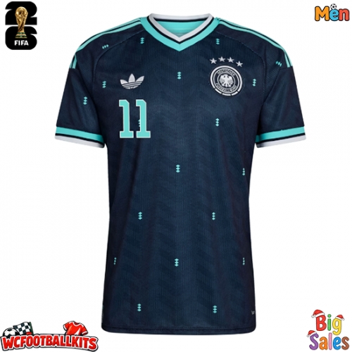 Germany Nick Woltemade #11 Replica Away Stadium Shirt World Cup 2026 Short Sleeve